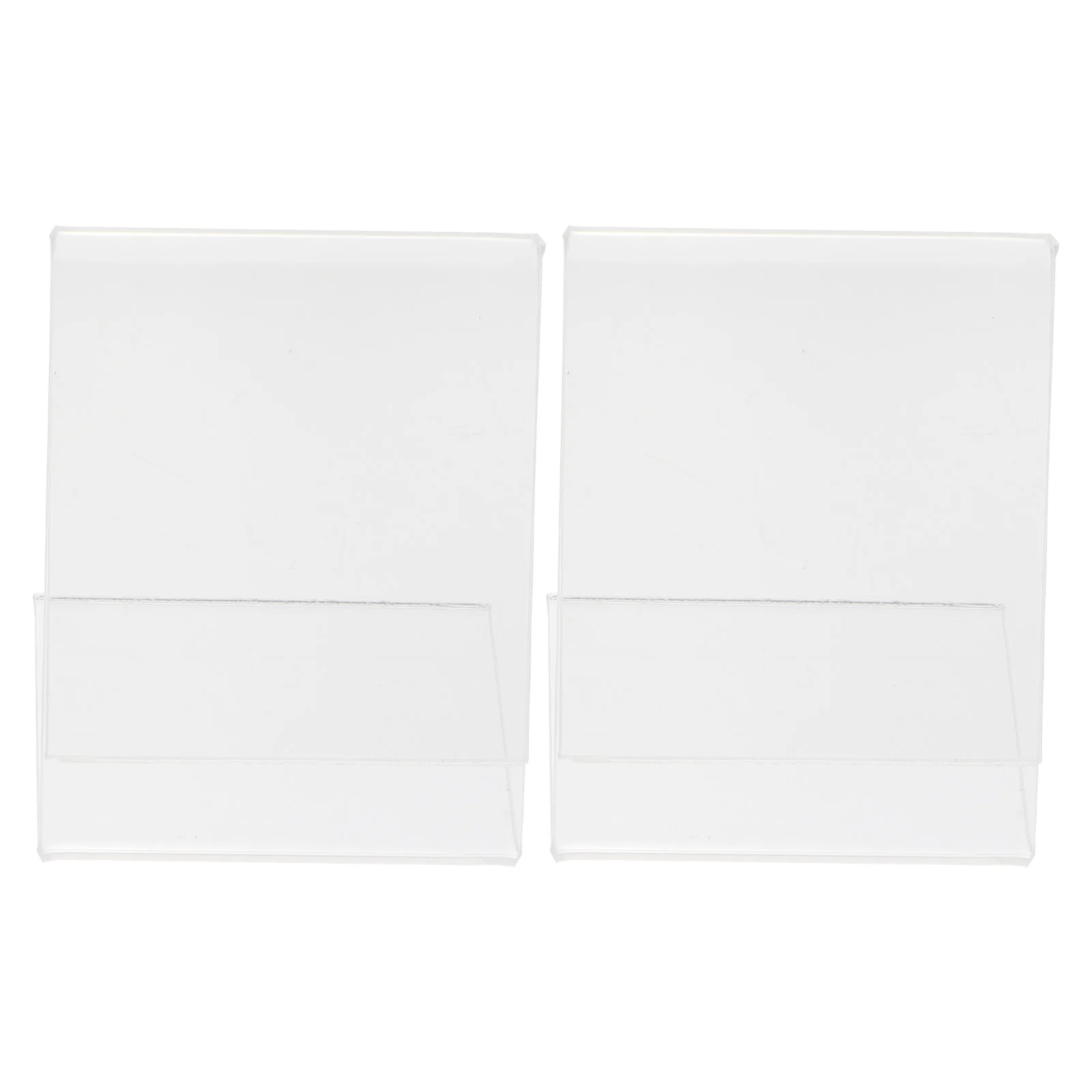 2Pcs Qr Code Clear Plastic L Shape Sign Holder Display Stand for Price Labels Retail L Shape Display Stand