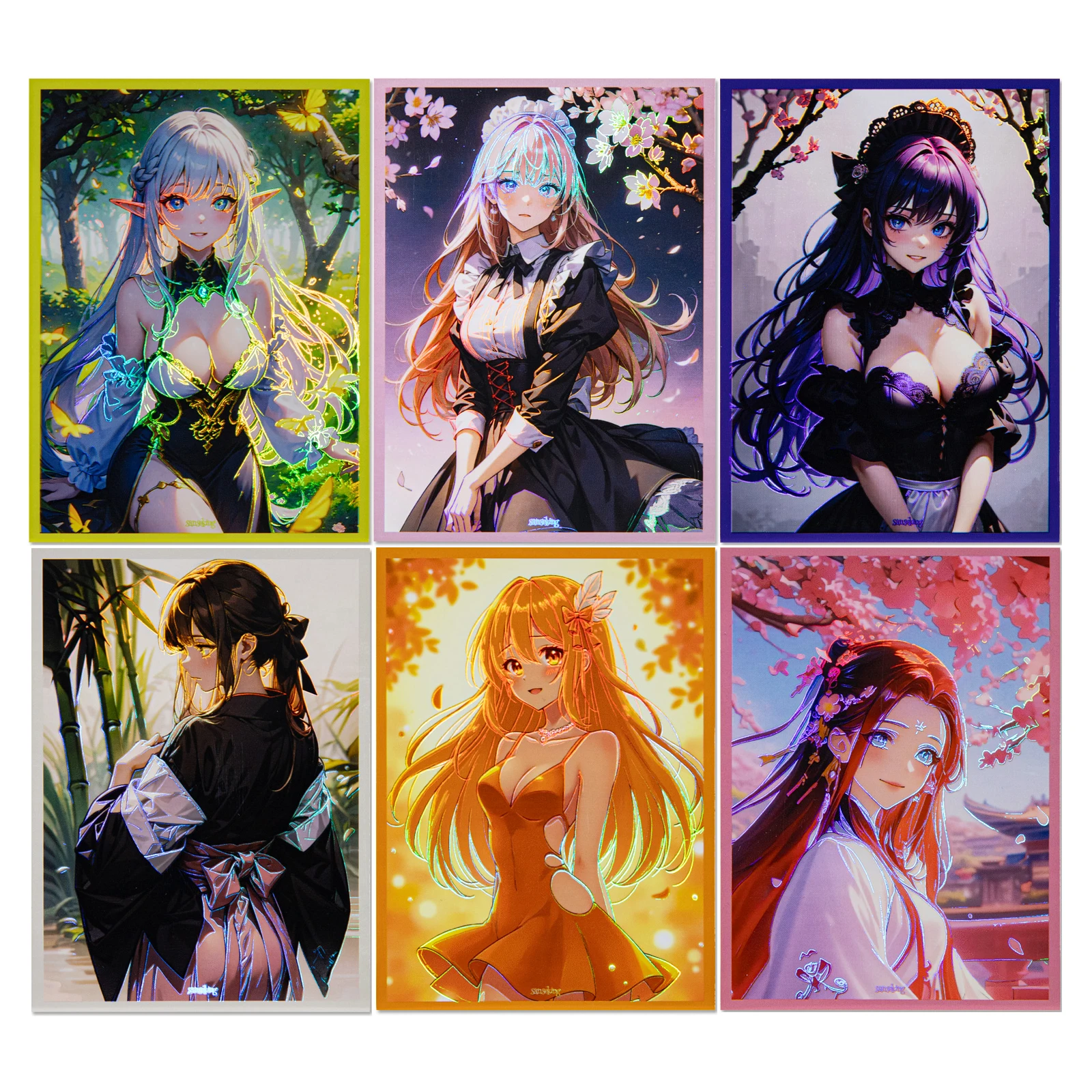 

64 шт./компл. 67X92 мм Diy Raiden Shogun рукав для карт Ws Opcg Ptcg Kochou Shinobu защитная крышка для карт аниме карты подарочные игрушки