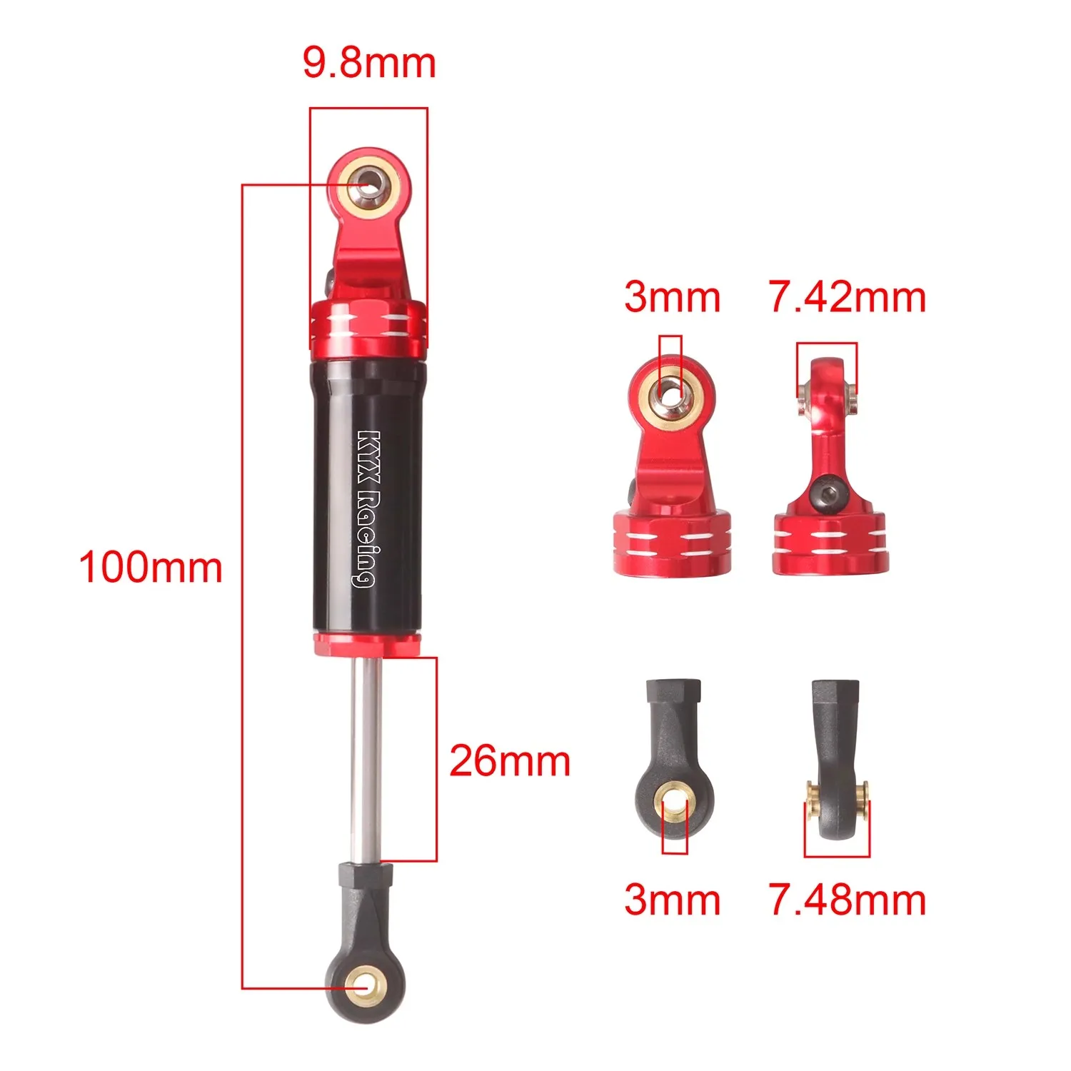 سيارة موديل KYX Losi صغيرة باجا ري رابتور 1/10 بطاقة قصيرة ذات دفع رباعي تعليق معدني أمامي وخلفي