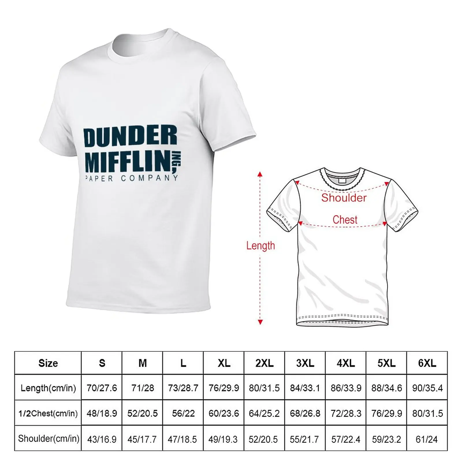 New Dunder Paper Company Mifflin T-Shirt summer clothes plain t-shirt black t shirts slim fit t shirts for men