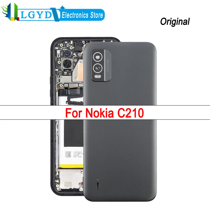 

Оригинальная задняя крышка аккумулятора для Nokia C210, запасная часть задней крышки, с логотипом