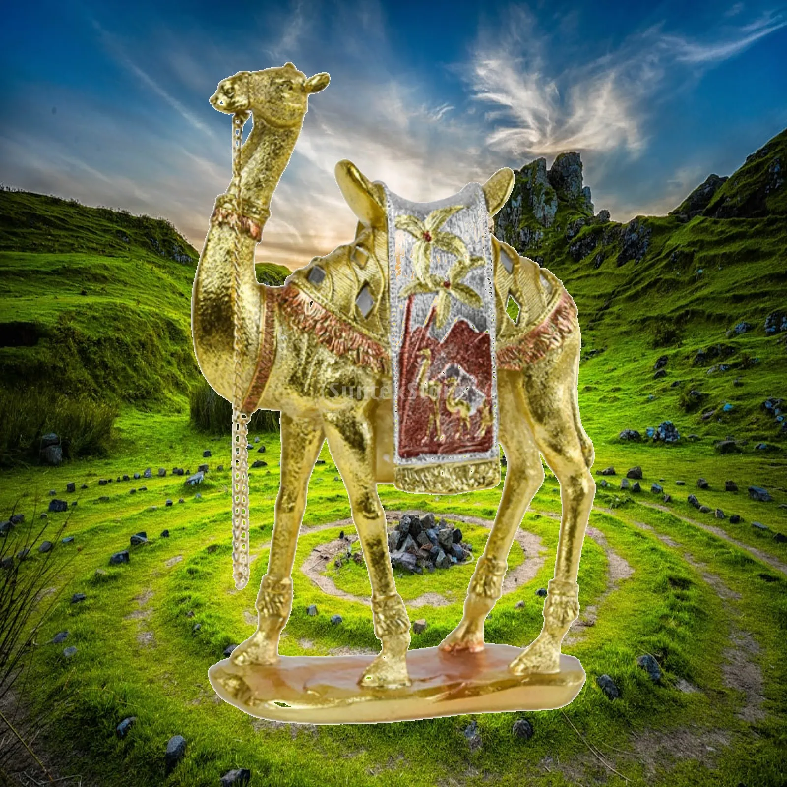 Luxury Camel Statue Home Decor Resin Sculpture for Bedroom Entrance Tabletop