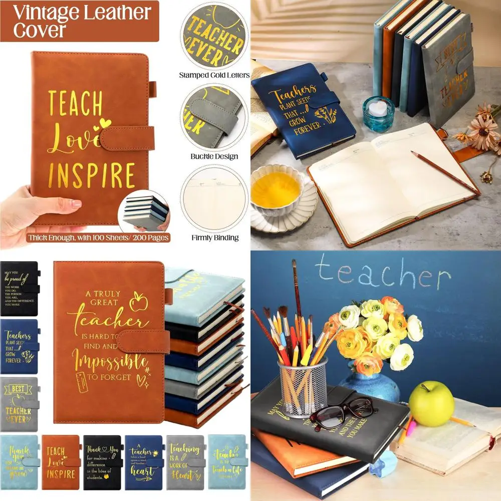 

Bulk A5 Leather Notebooks for Teacher Appreciation - Perfect Thanksgiving & Christmas Gifts from Students