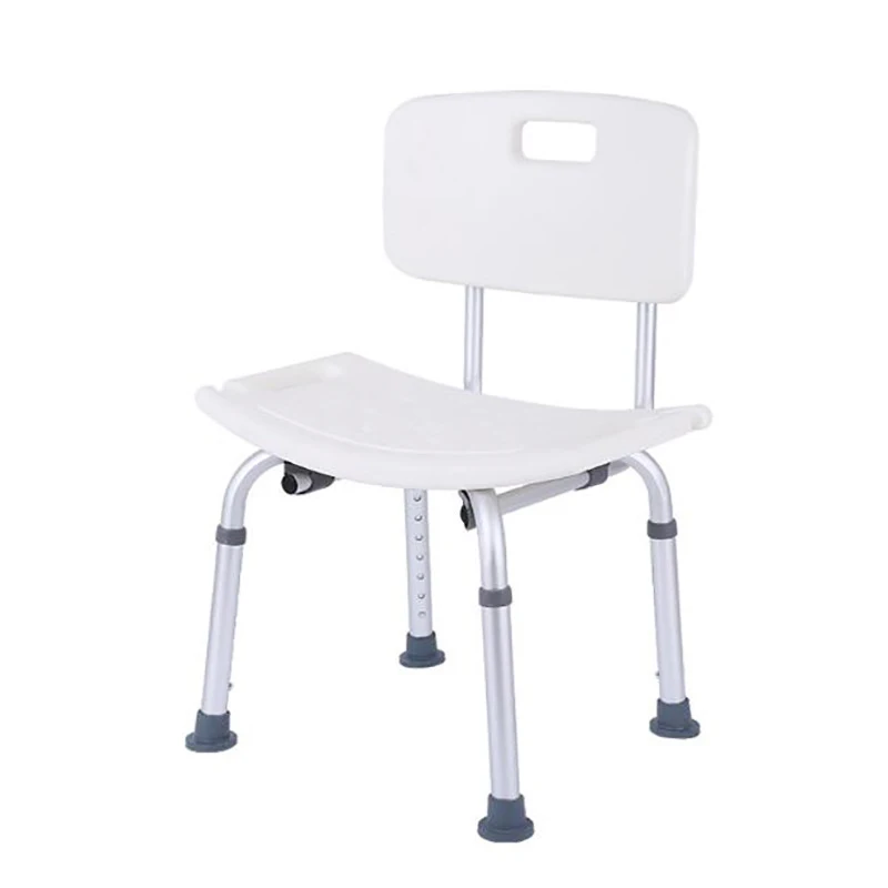 Shower Stool Adjustable Metal Bath Chair, 67 cm/26.4 inch Height, Elderly Shower Seat, Medical Bath Seat, Hospital Shower Chair