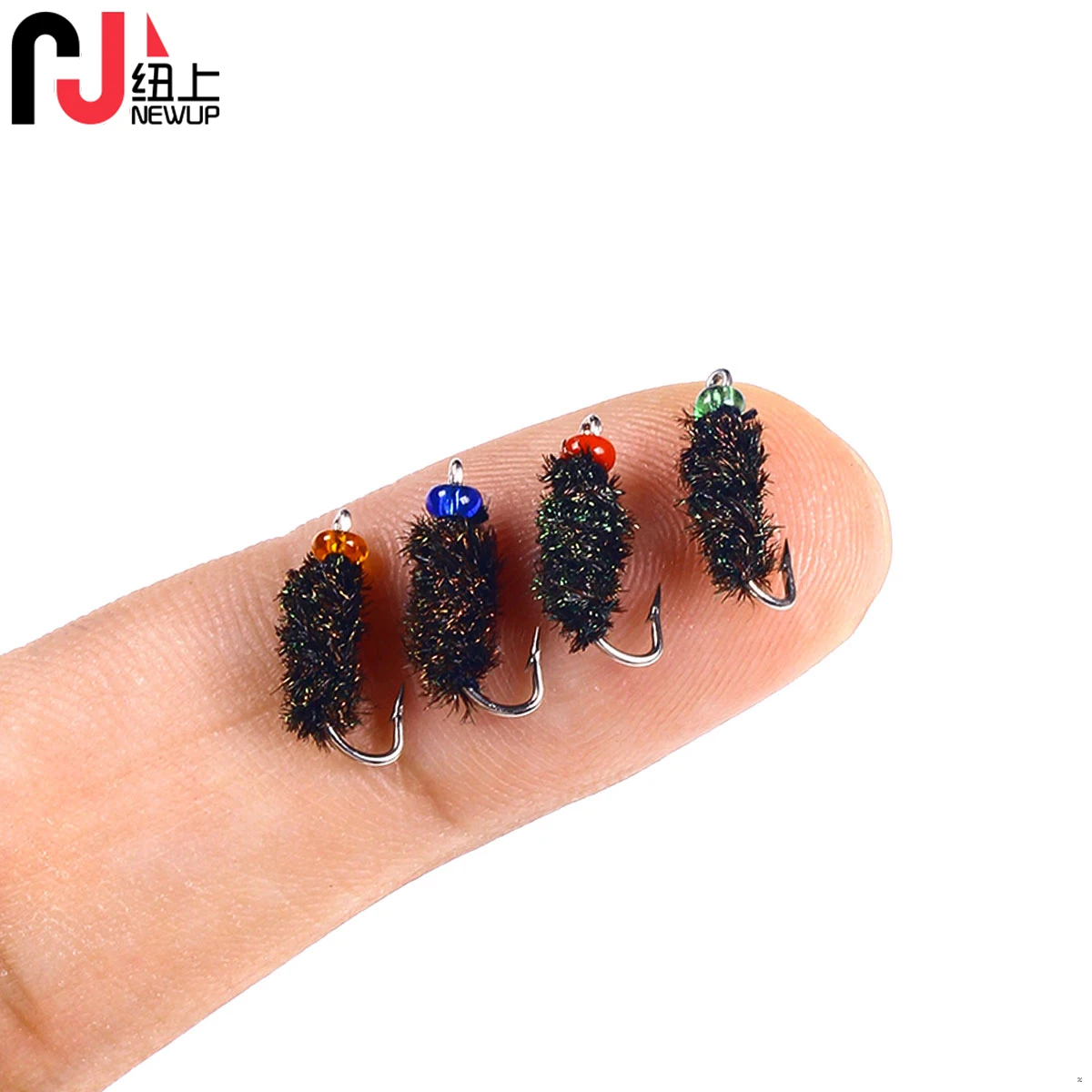 Newup 10PCS/bag Flies Fishing Bait Lure 16# 20# Crank Hook Goods Bee Fly Trout for Fish Fishing Takcle Insect Hook Bait