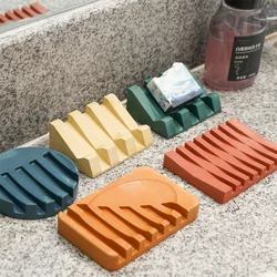 Boowan Nicole Soap Dish Silicone Mold for Concrete Cement Soap Tray Mould Home Decor Supplies