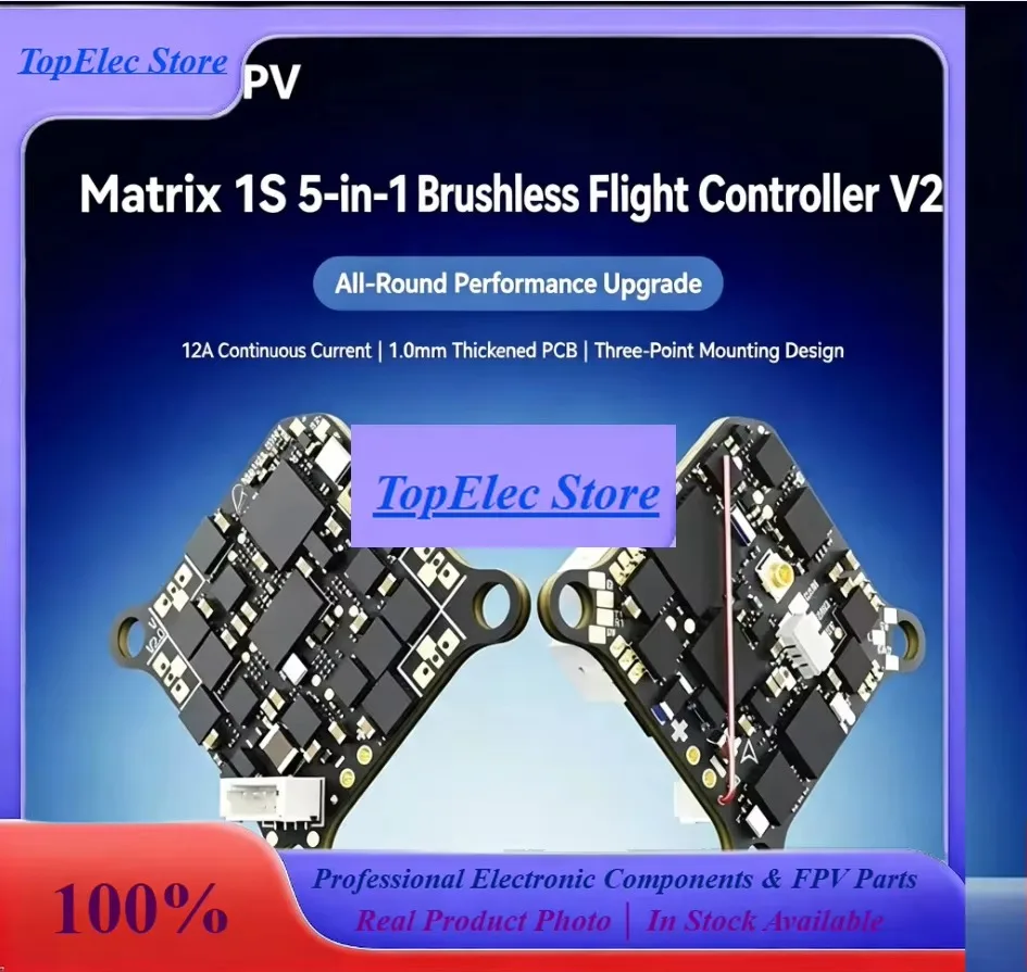 TOPesBETAFPV Matrix 1S Brushless Flight Controller 5IN1 V2 Upgraded 12A Continuous ESC For Air65/75 II FPV Accessories