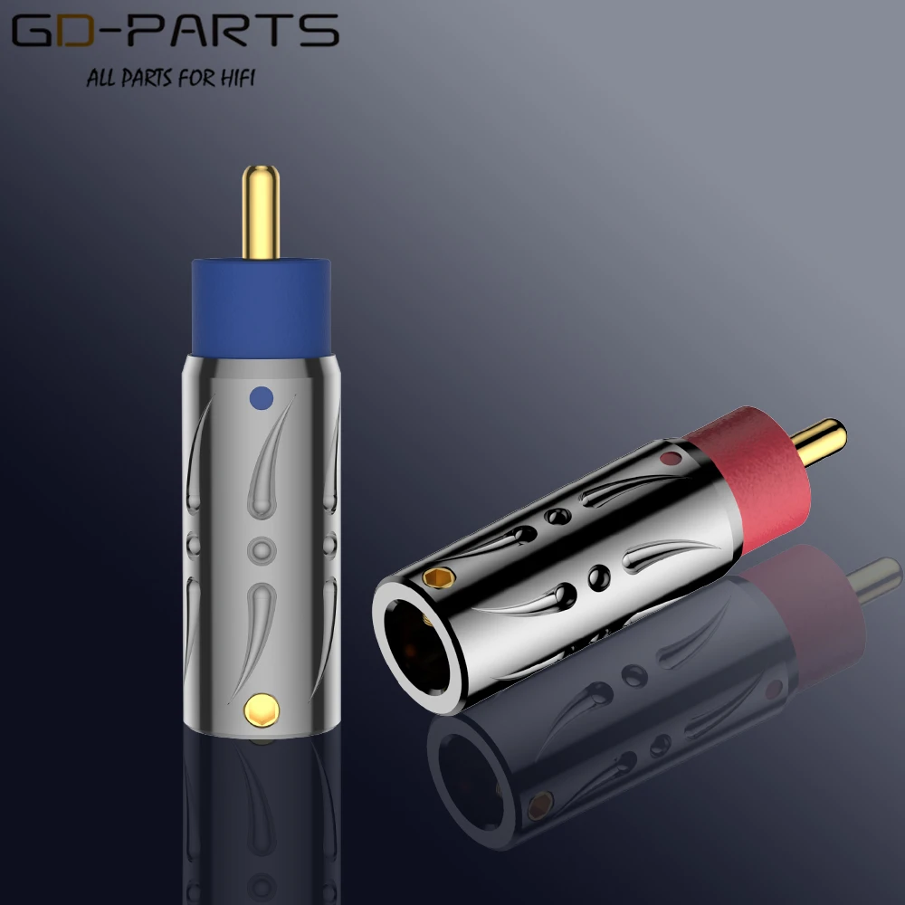 Viborg VR105G VR105S RCA Plug Pure Copper Gold Silver Plated Connector Non-magnetic Hifi Audio Video AMP TV AV DVD Signal Cable