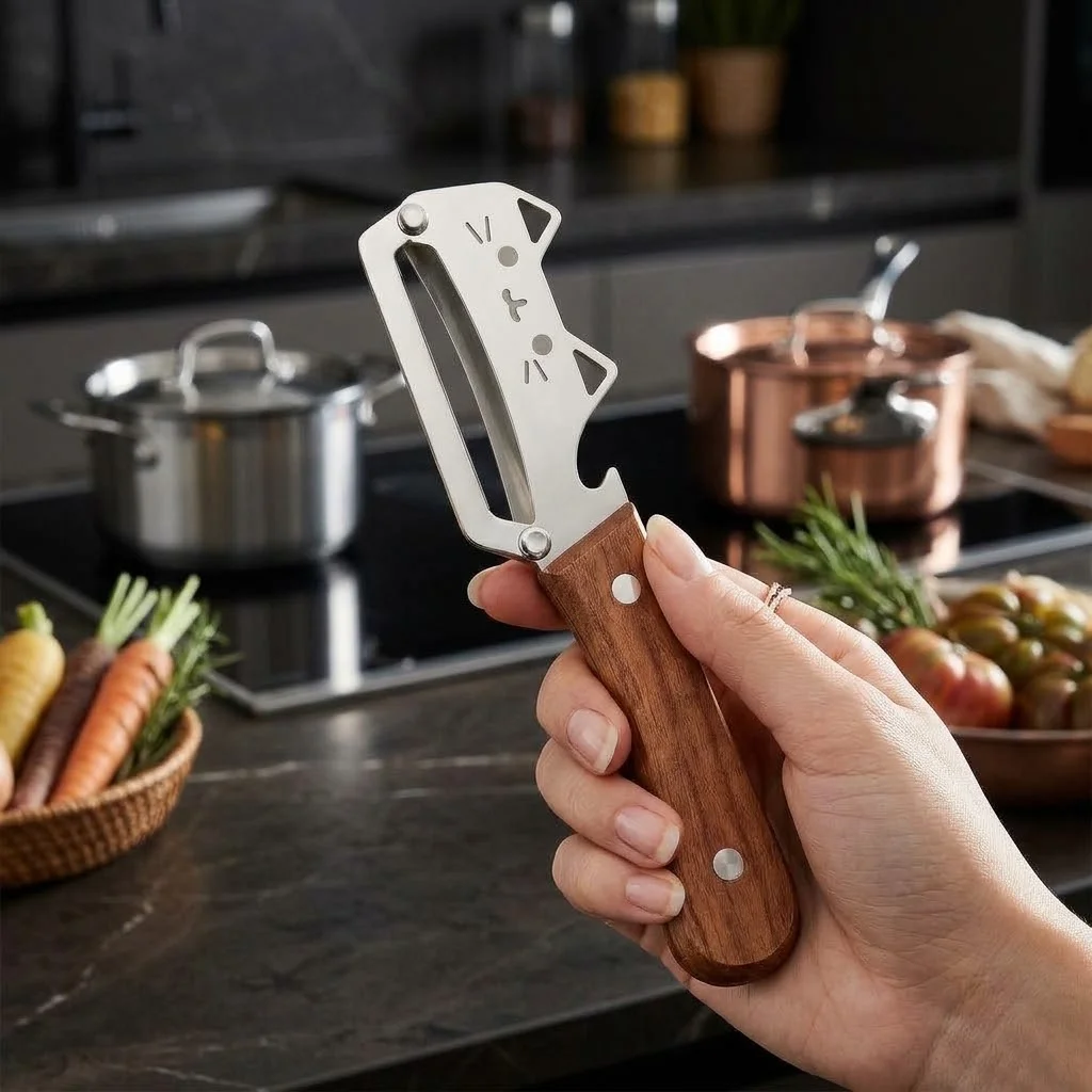 Stainless steel Vegetable Peeler Multi-function Kitchen Peeler Knife Fruit Peeler 2 in 1 with bottle opener Kitchen Peeling tool