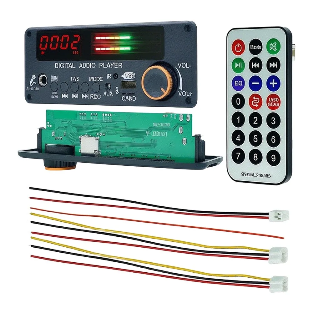 D189BT Audio Decoder Board with USB Port TF Card Slot FM Input Recording Output for Speaker For amplifier Projects