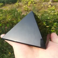 3-10cm Black Obsidian Healing Pyramid Natural Mineral Triangled Crystal Point wholesale