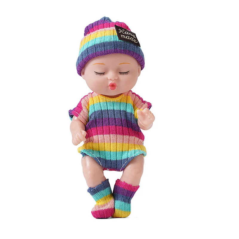 Silicone Reborn Dolls Baby Toys Waterproof Vinyl Bebe Doll Cute Mini Reborn Baby Kawaii Dolls Girl's Birthday Christmas Gift