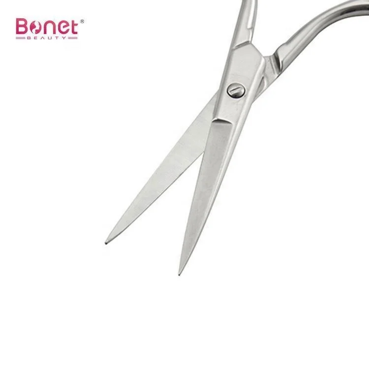 5.5 Inch Silver Flat Scissors With New Fashion Design Beauty Barber Straight Blade Stainless Steel Scissors With Blunt Tip