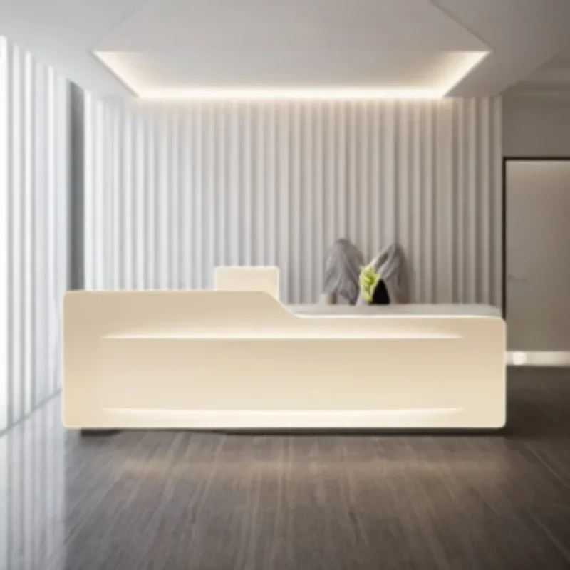 

Reception Bank Shop Counter Desk Modern Restaurant Front Table Professional Office Furniture Party Tables Grocery Store Luxury