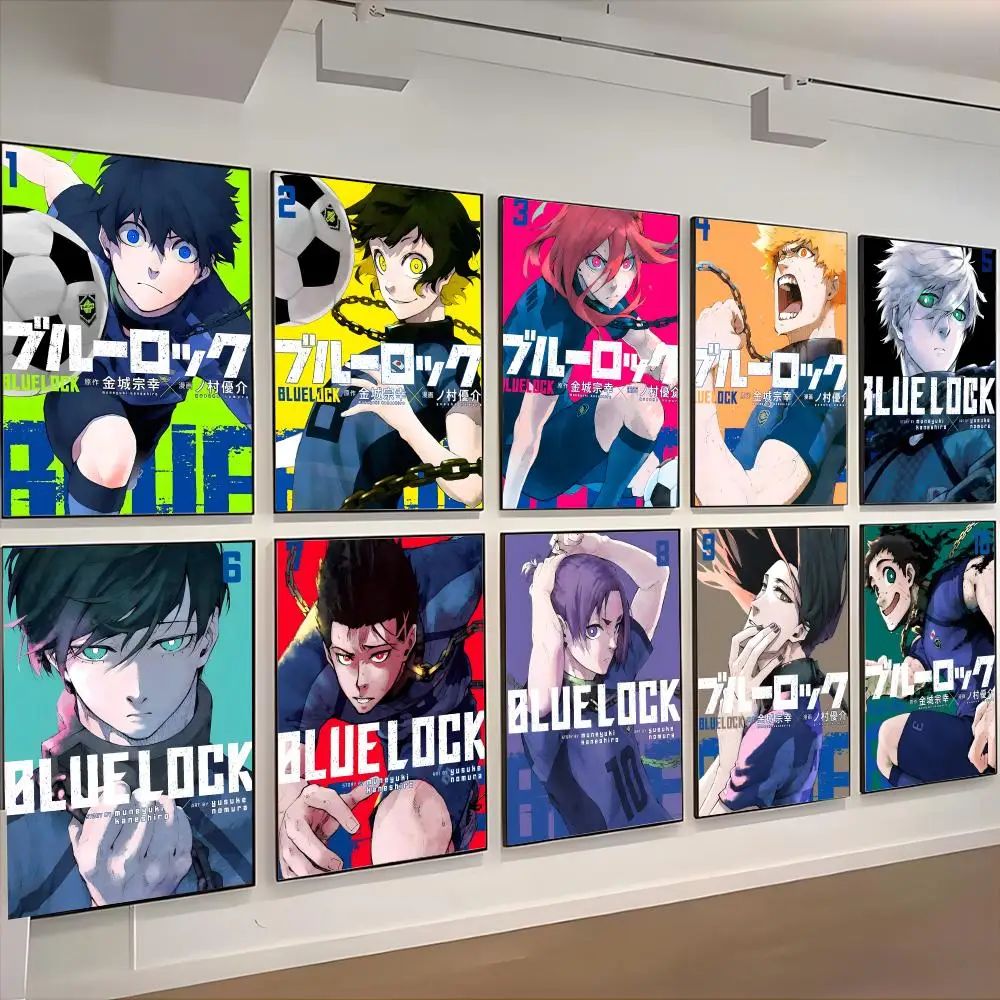 sports anime football print B-Blue Lock Poster retro art restaurant bar decoration