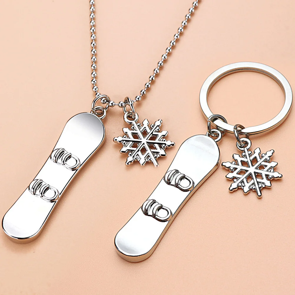 

5Pcs Skiing Keychain Winter Sports Pendant Portable Gift Adorable Sled Zinc Alloy Key Ring Jewelry Accessories For Bag Cellphone