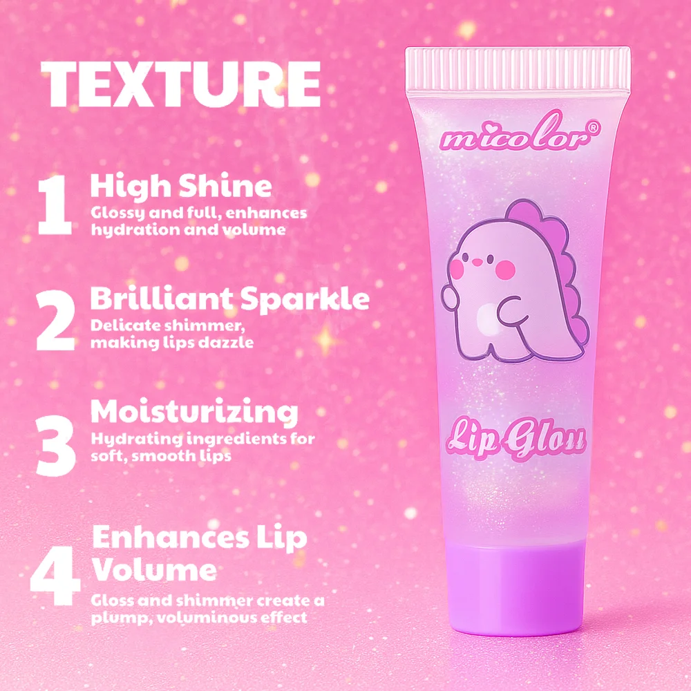 3PCS Spiegel Glitter Lip Gloss Set Lippenstift Perle Farbe Wasserdicht und Schweißfest Nicht Haken Tasse Lip Gloss