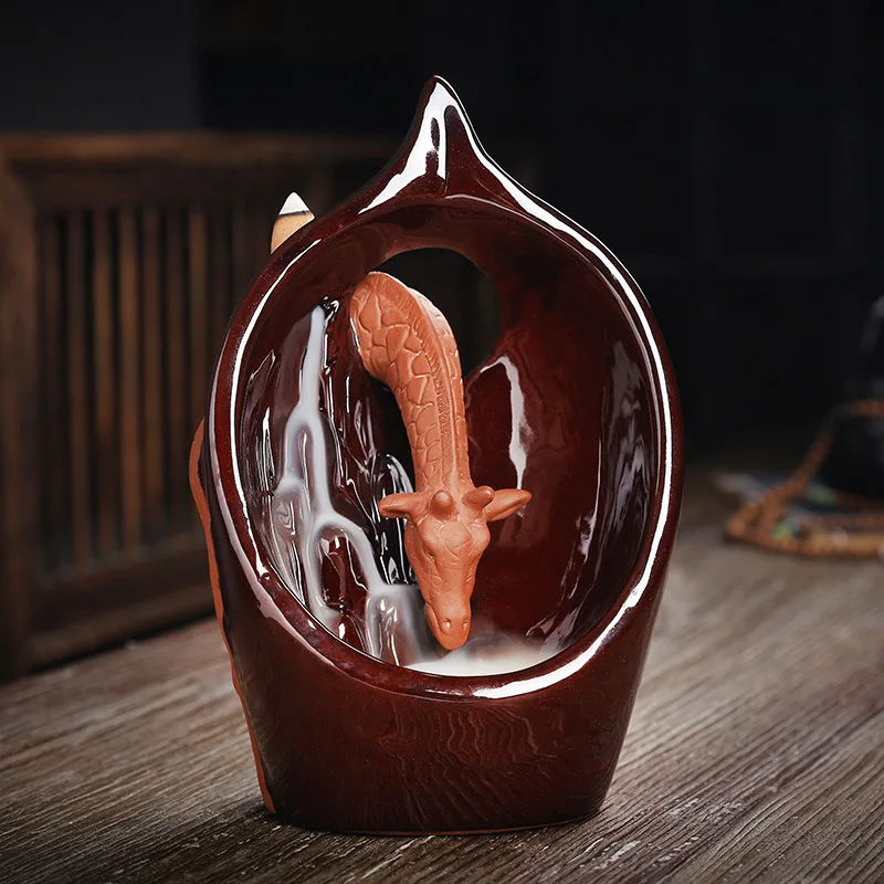 Creative Ceramic Backflow One Deer Peaceful Incense Burner