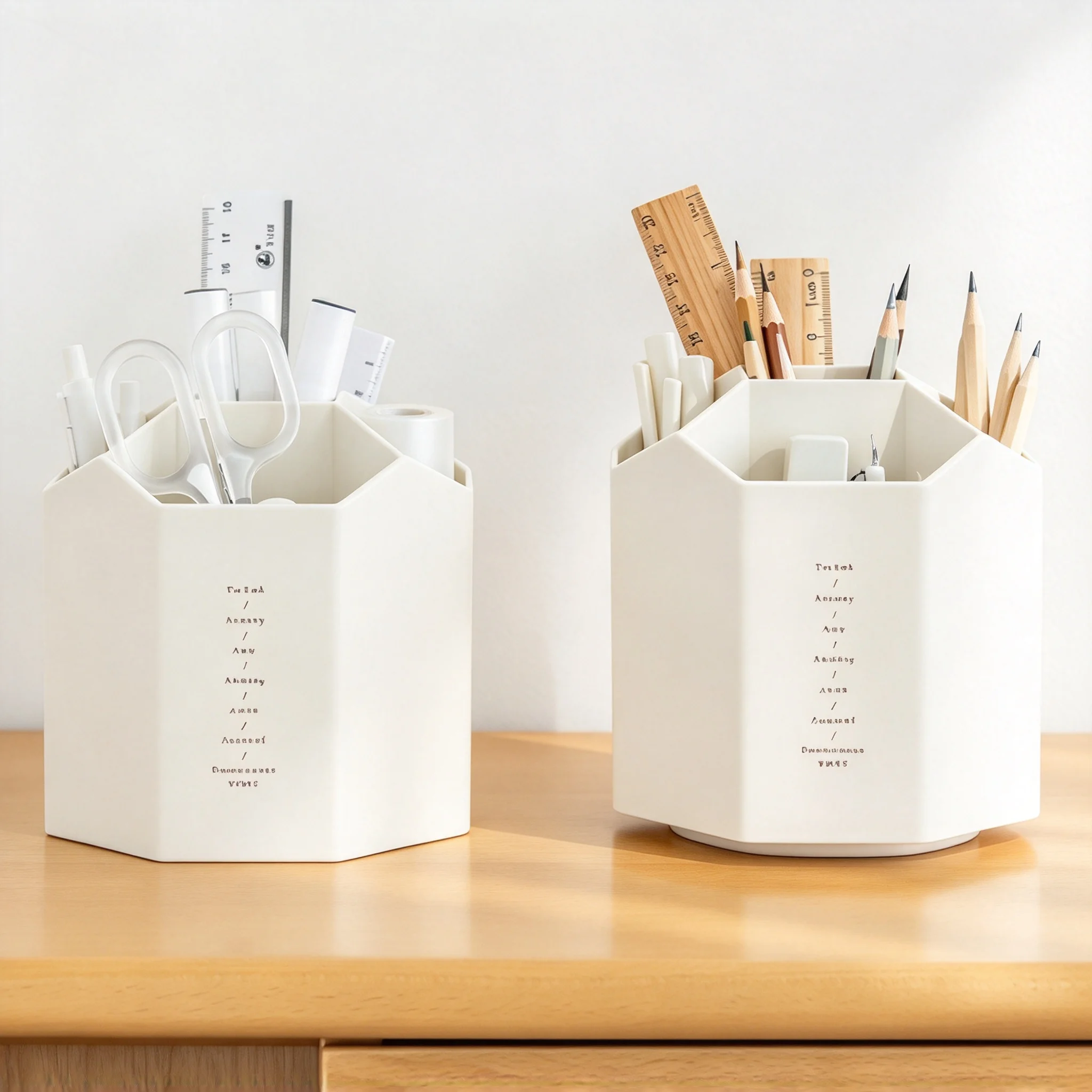 360° Rotatable & Regular Style Plastic Pen Holder Multi Grid Desktop Stationery Organizer Student Office Desk Pencil Storage Box