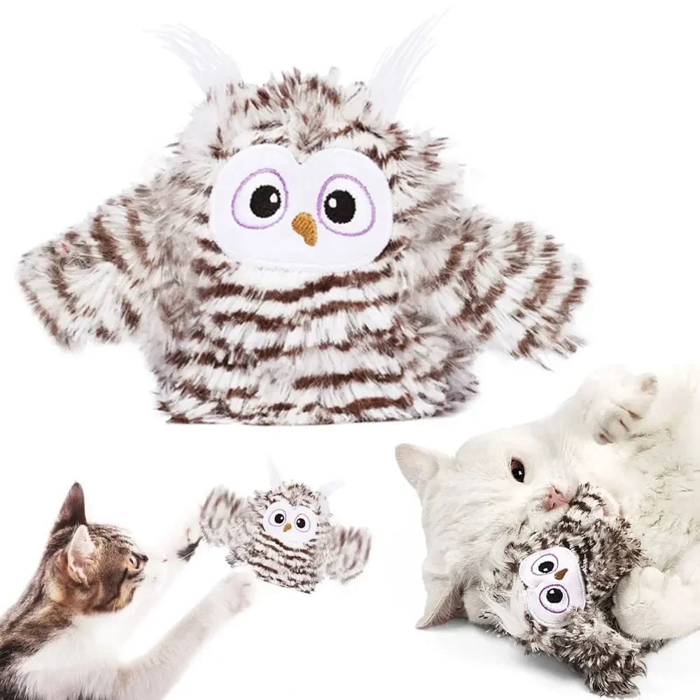 ترفرف الطيور القط لعبة التفاعلية الكهربائية الطيور اللعب السيارات الضرب أجنحة الغمامة تويتيت البومة داخلي القطط الحيوانات الأليفة لوازم مشابك شعر