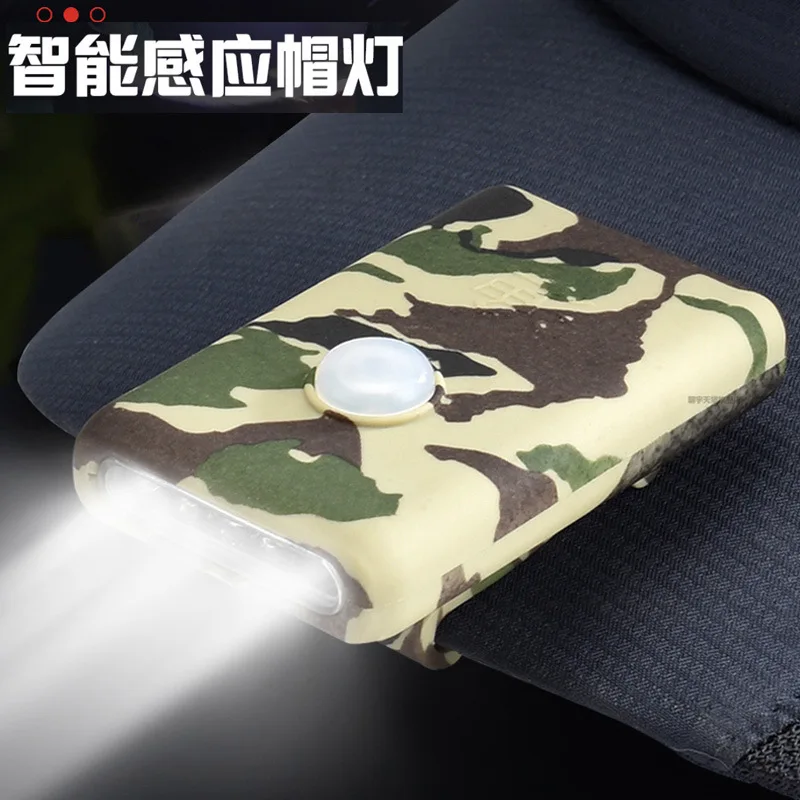 

Rechargeable LED Headlamp for Night Fishing with Motion Sensor Ultra Bright Blue Light Clip-on Cap