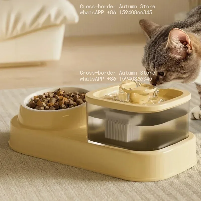 2 in1 APets Water Fountain Auto Filter USB Electric Mute Cat Drinker Bowl Pet Feeder Recirculate Filtring Drinker for Cats Water