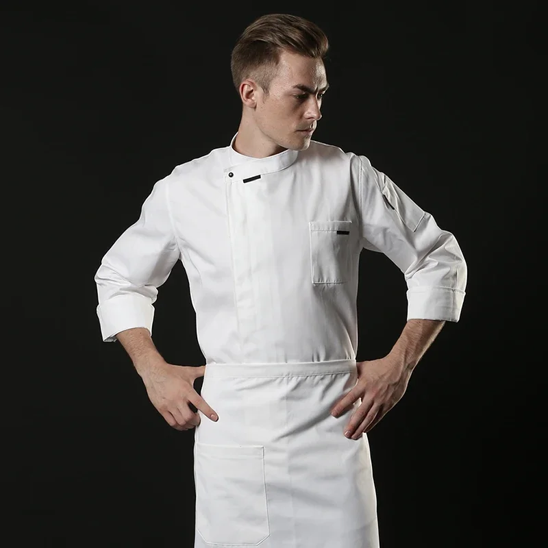 Uniforme de chef homem mulher jaquetas de cozinha homem padaria cozinhar uniforme manga longa cozinha padeiro usar chef jaqueta de cozinha roupas de trabalho