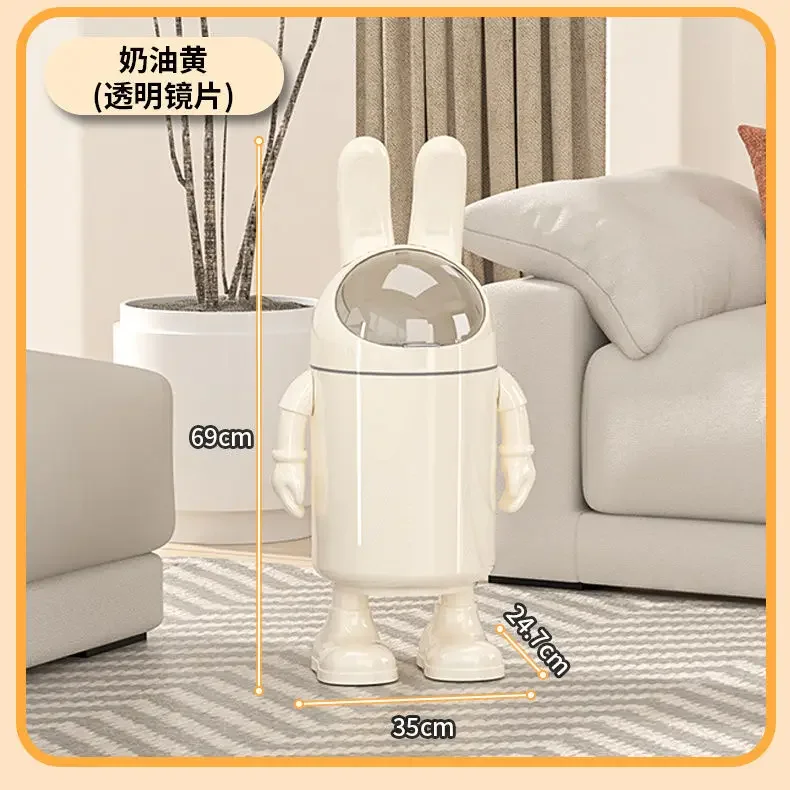 Creative Cartoon Trash Can Ins Household Cute Kitchen Living Room Large Toilet Bedroom High Value Storage Paper Basket