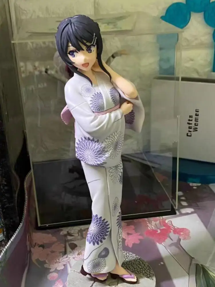 ฟิกเกอร์อนิเมะ Rascal Does Not Dream Of Bunny Girl Senpai ตัวละครมาย ซากุราชิมะ ชุดกิโมโน ลูมินาสต้า ของสะสม