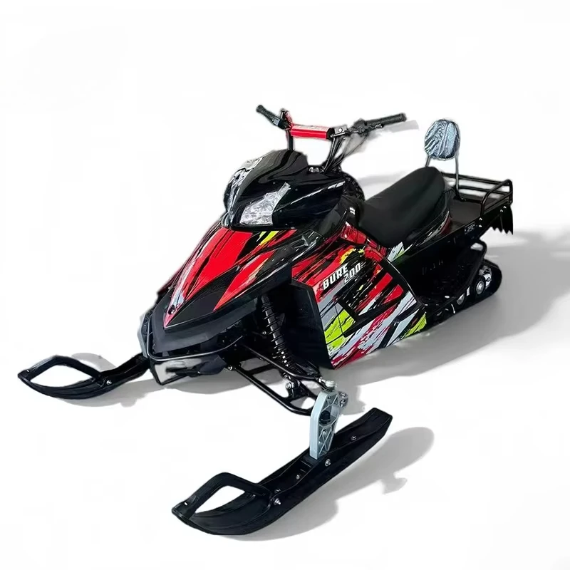 Electric Snowmobile Double Seat Snow Bike Ice Sand Beach Vehicle Snow Kart For Winter Outdoor Recreation Adventure