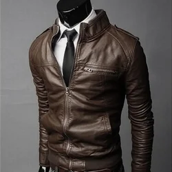 MRMT 2026 Brand New Men's Motorcycle Leather Jacket Slim Men Leather Jacket Outer Wear Clothing For Male Garment Man Jackets
