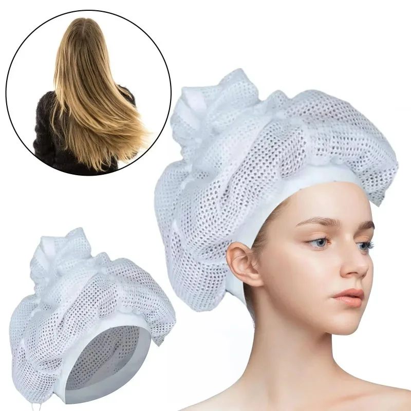 1/3/5PCS Net Plopping Cap For Drying Long Curly Hair Shower Cap Large Adjustable Reusable Bath Caps for Women Girls Dustproof