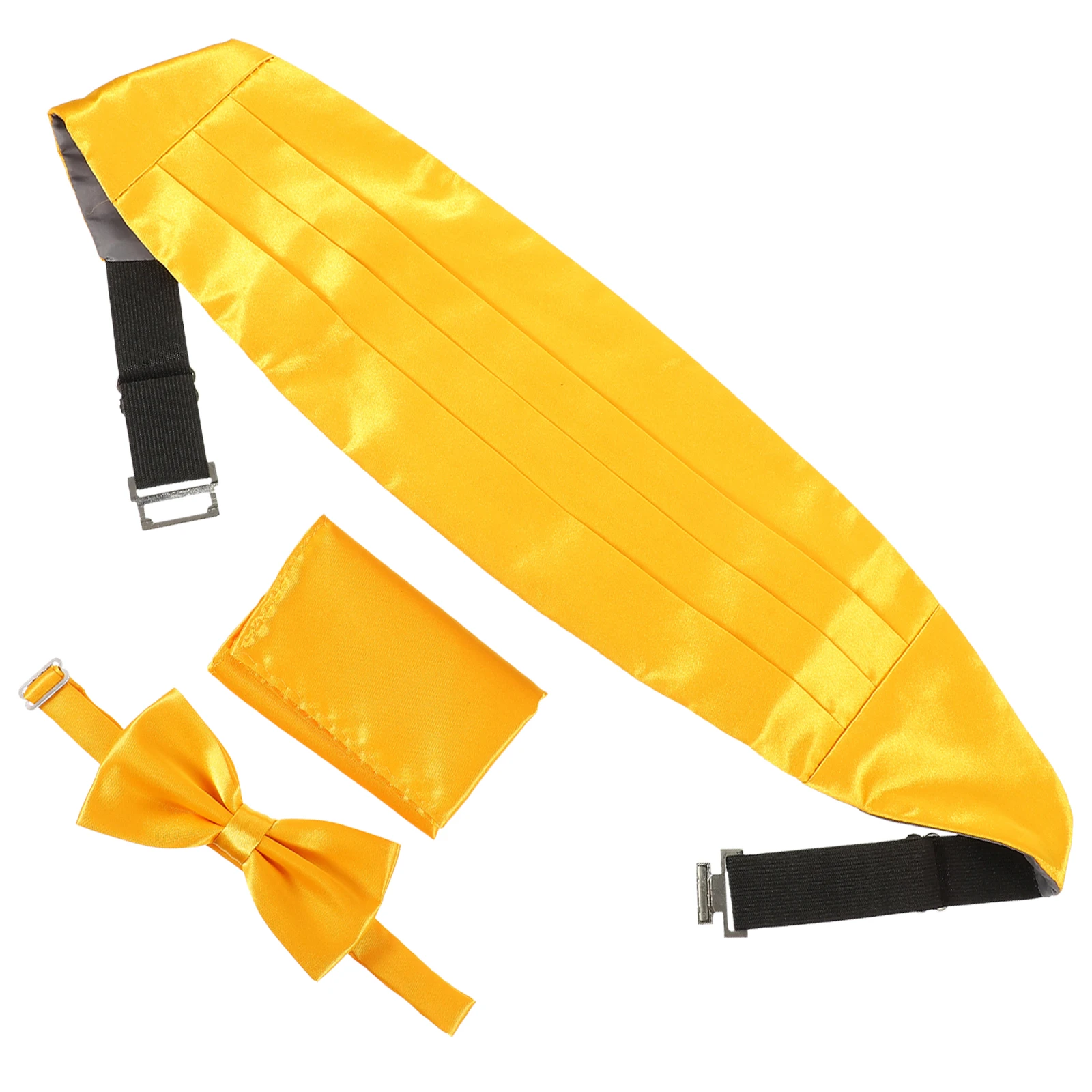 

1 Men'S Cummerbund Handkerchief Adjustable Wedding Party Costume Accessories Tuxedo Dress Formal Event Groom Gift Bow Tie Set