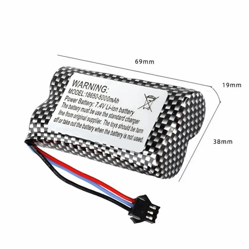 5000mah 7.4V Battery Charger MN82 Remote Control Car Battery MN128 MN78 LC79 for Watch Gesture Sensing Twisted RC Stunt Car SM3p