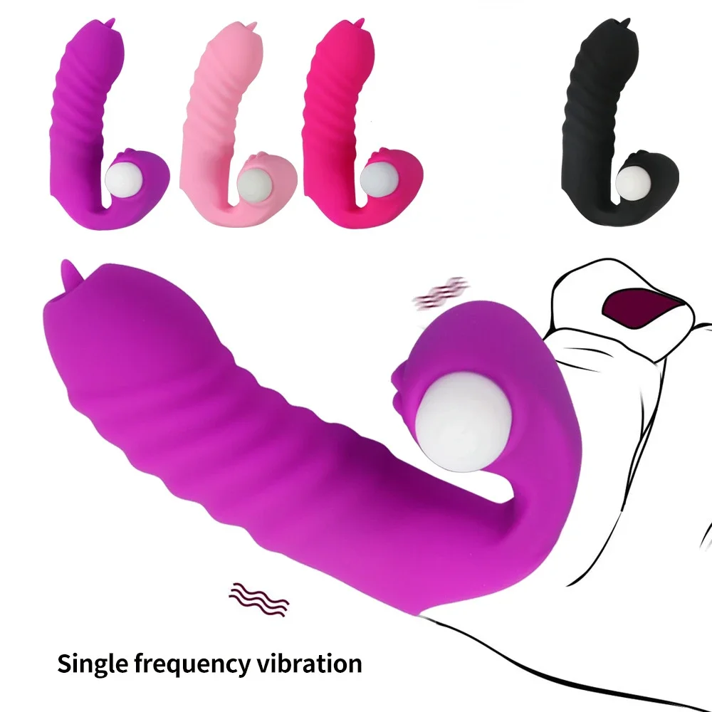 Finger Sleeve Vibrator Female Masturbator Clit Stimulate Tongue Licking Massager Erotic Exotic Accessories Sex Toys For Women 18