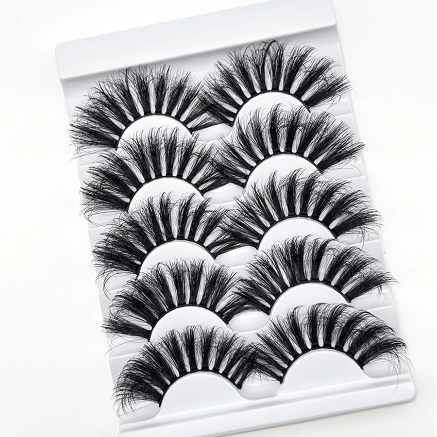 5 Paar 8D flauschige, unordentliche, dicke falsche Wimpern, Augen-Make-up, glänzende Augen, die die schönsten Ausmarkierung