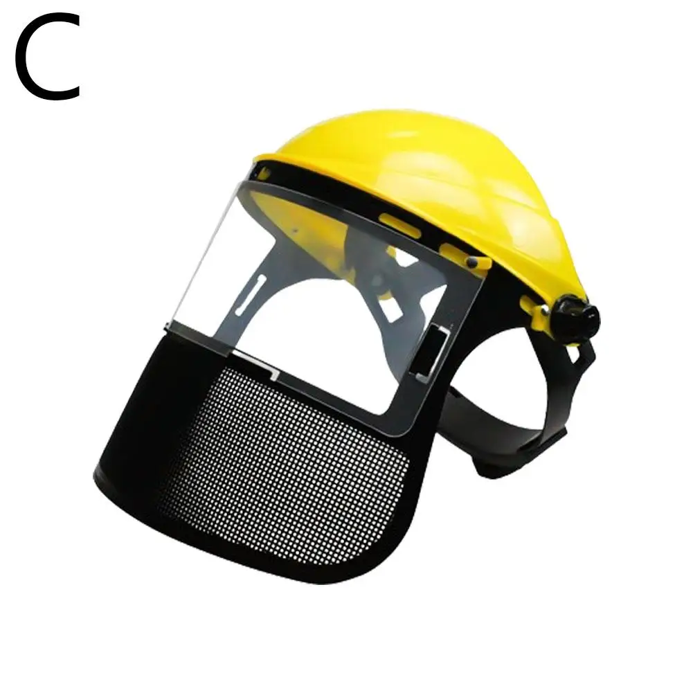 Lawn Mower Protective Mask Garden Trim Safety Helmet Integrated Straw Impact Mask Hat Prevent Safe Removal Mesh To Splash O S8Y2