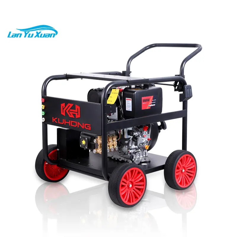 KUHONG 40L/min 300Bar Hidrolavadora-car-wash Flow Rate Diesel Powered High Pressure Washer Machine