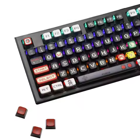 YMDK Cartoon 119 Keys MDA Profile Shine Through Dye Sub Custom Keycaps for MX 61/75/87/98/104 Mechanical Gaming Keyboard