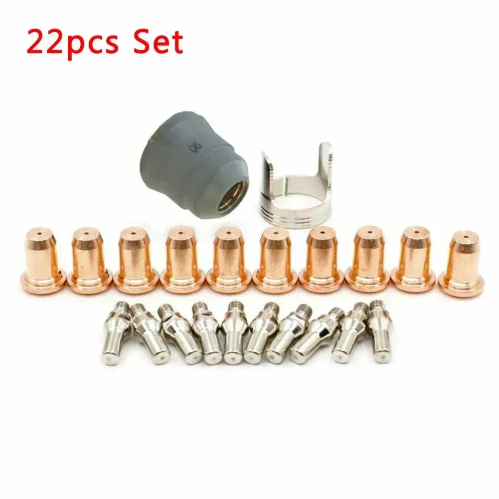 22 pièces/ensemble PT-60 IPT-40 PT40 Plasma coupe consommables pointe d'électrode tasse pour Plasma Cutter consommables buses de soudage