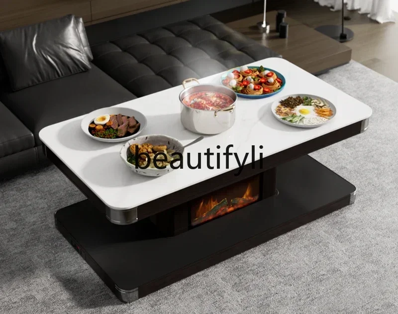 

yj5 Household lift heating coffee table living room roasting stove