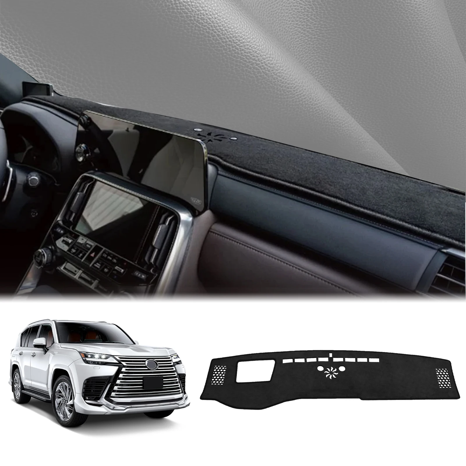 يصلح لكزس LX600 LX700H LX 600 700h Dashmat غطاء لوحة القيادة وسادة DashMat ظلة واقية السجاد اكسسوارات السيارات