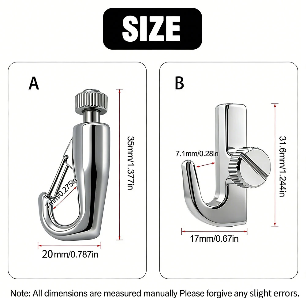 2 Stück Edelstahl-Drahtseil T-förmiger Nylon-Schlangenseilhaken für Bildaufhängesystem, unsichtbares Schienensystem zum Aufhängen von Seilen – Detail 1