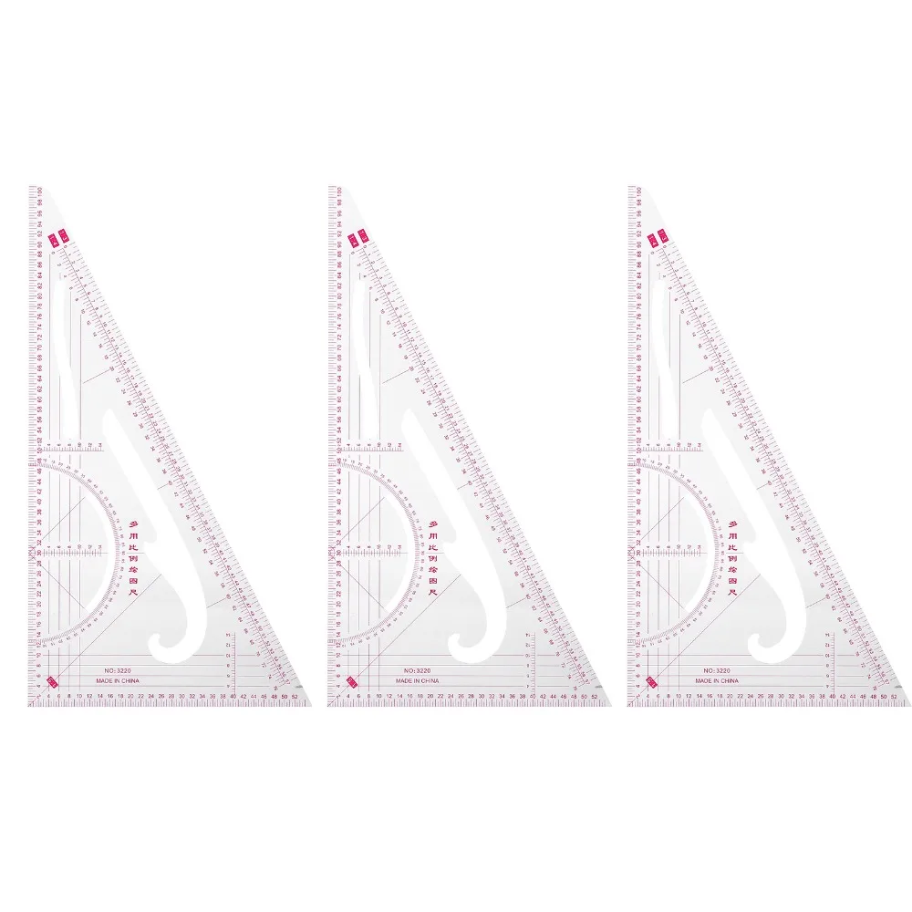 3pcs Flexible Sewing Ruler Precise Measurement Scale Clear Markings Garment Ruler Multifunctional Ruler Pattern Making