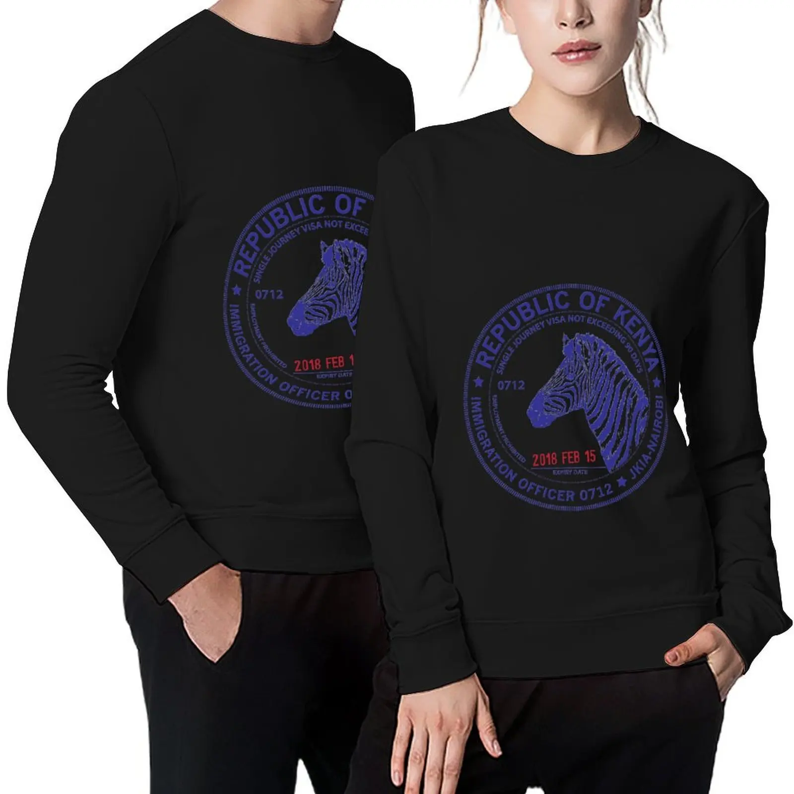 

Passport Stamp - Kenya Pullover tracksuit men's coat autumn clothes korean style clothes sweatshirt men