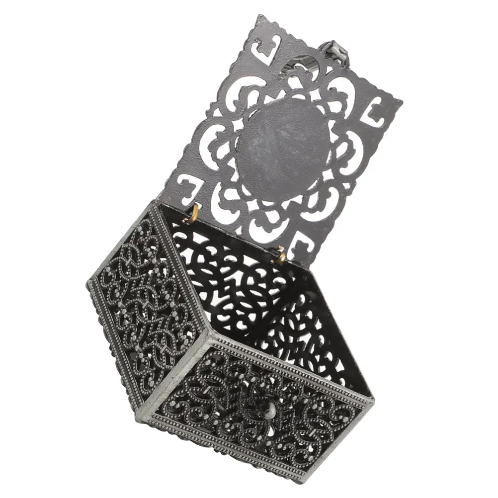 

Rosary Gift Box Black Trinket Present Boxes Container Jewelry Packaging Metal Beads Storage Holders Zinc Alloy Small Decorative