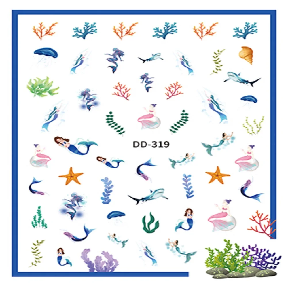 

Wholesale Customizable Manicure Decals 10/50pcs Random Nail Art Stickers Women DIY Self-Adhesive Nail Decoration Stickers