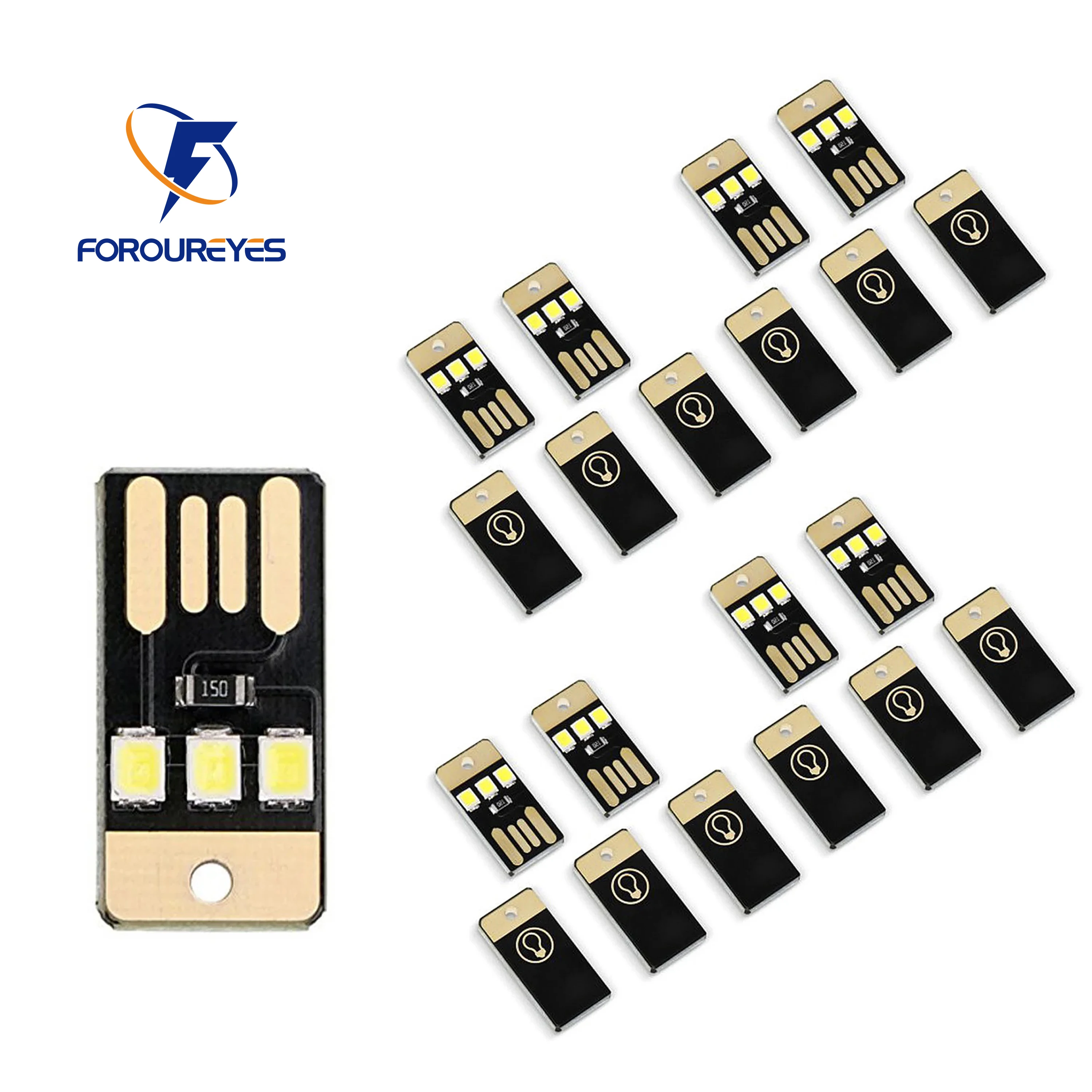 20 pacote de luz do livro mini iluminação noturna 2835smd livro lâmpada 5v 0.2w led luz usb para banco potência computador portátil