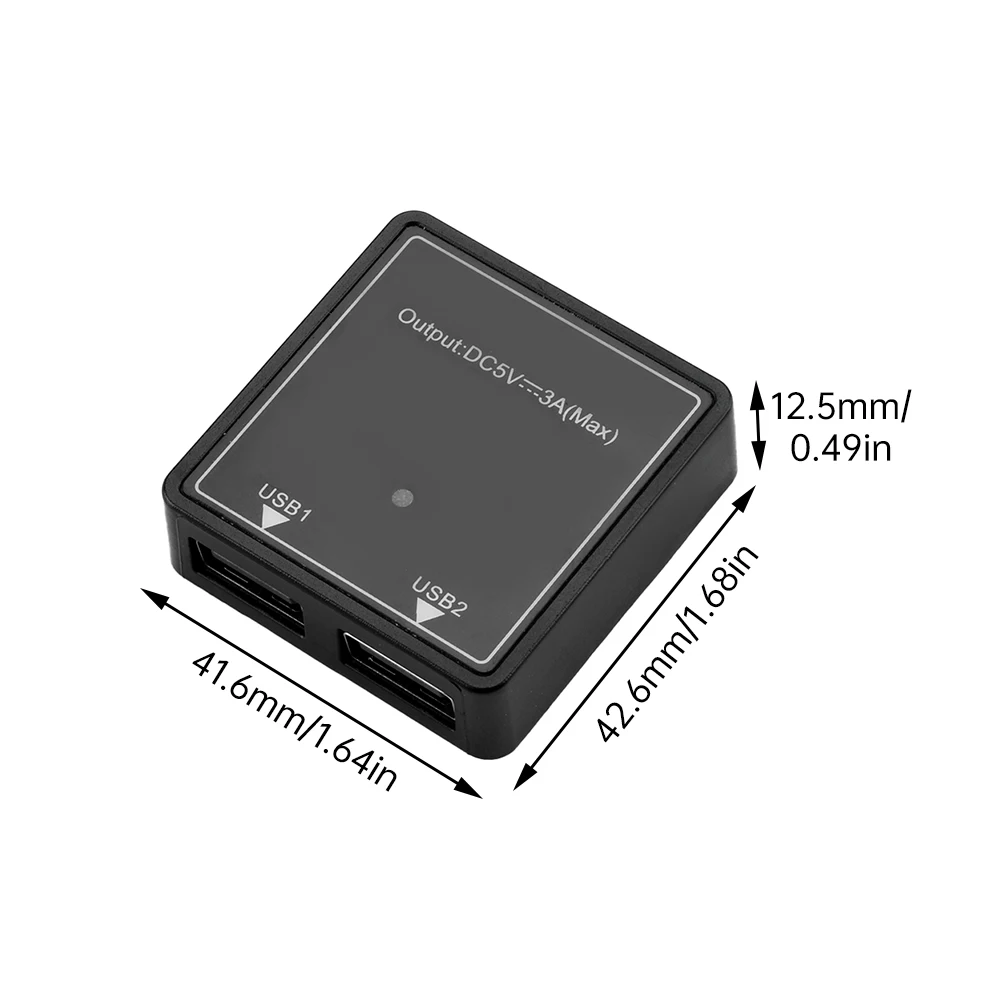 5V 3A Solar Panel Power Bank Dual USB Charge Voltage Controller Regulator Charger 4.27*4.18*1.27cm