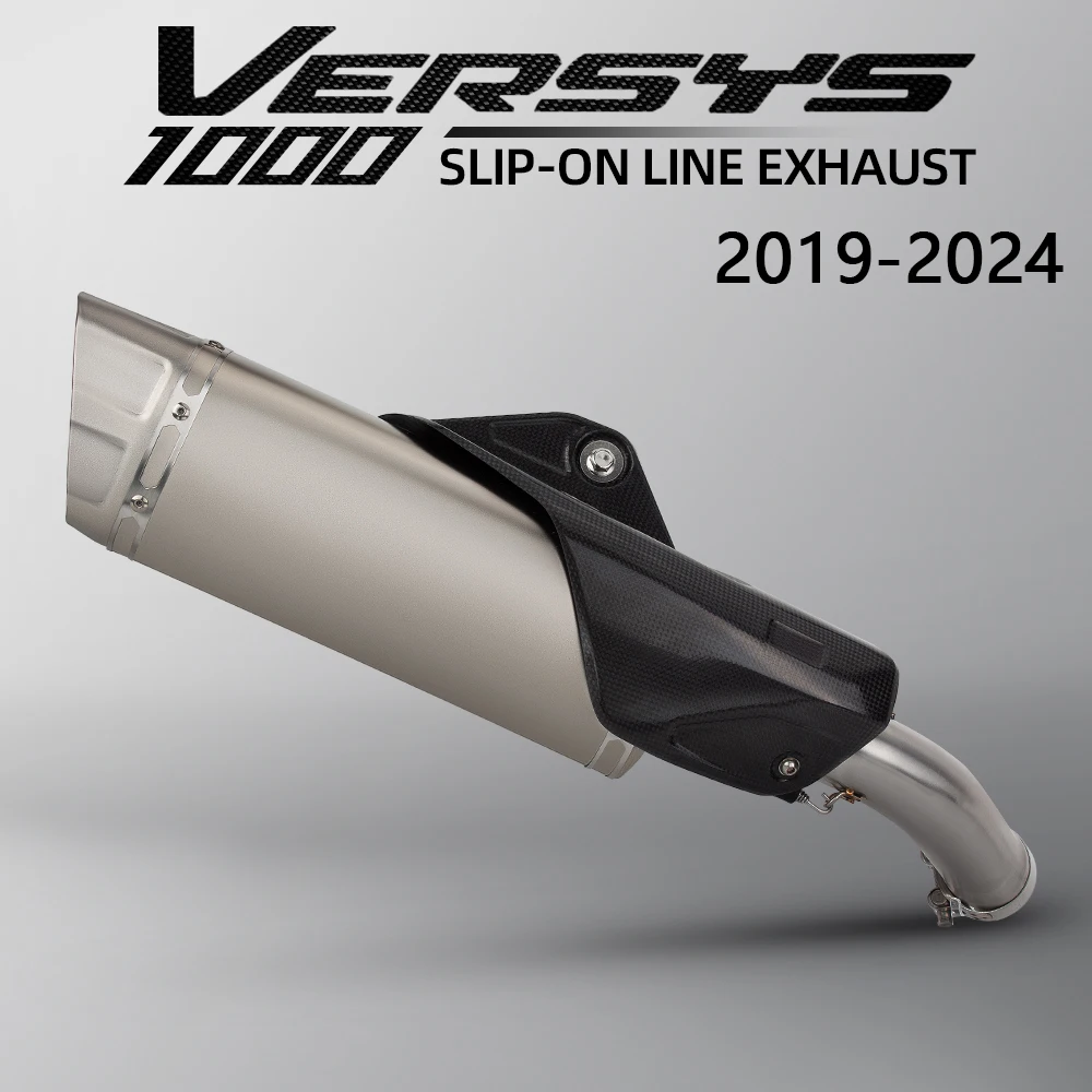 

For Kawasaki Versys1000 KLZ1000 Versys 1100 KLZ1100 2019-2026 Slip on Line Motobike Exhaust Mid Link Pipe muffler with DB Killer